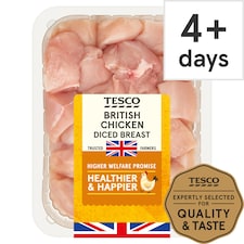 Tesco British Diced Chicken Breast 650G