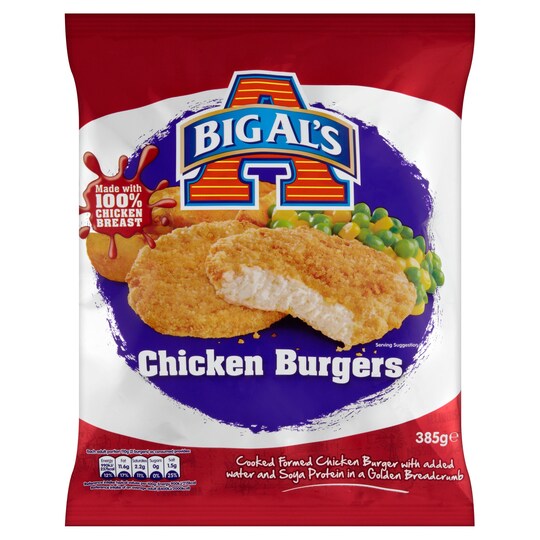 Big Al's Kitchen Breaded Chicken Burgers 385G Tesco Groceries