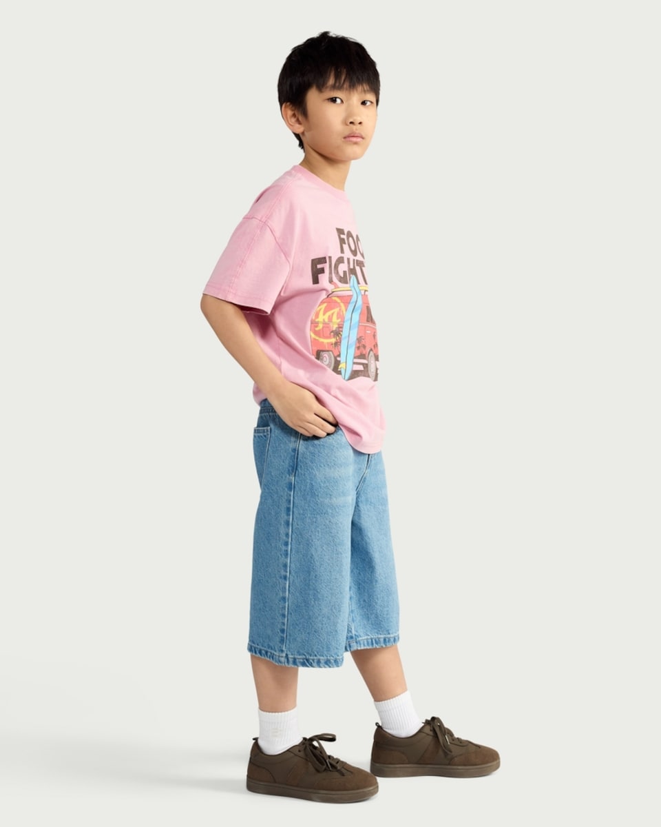 image 1 of Foo Fighters Pure Cotton Surf Van T-Shirt in Pink