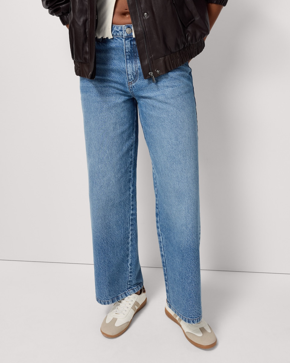 image 1 of OH ME OH MY Wide Leg Jeans in Blue