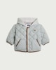 image 1 of F&F Baby Quilted Bear Jacket in Grey