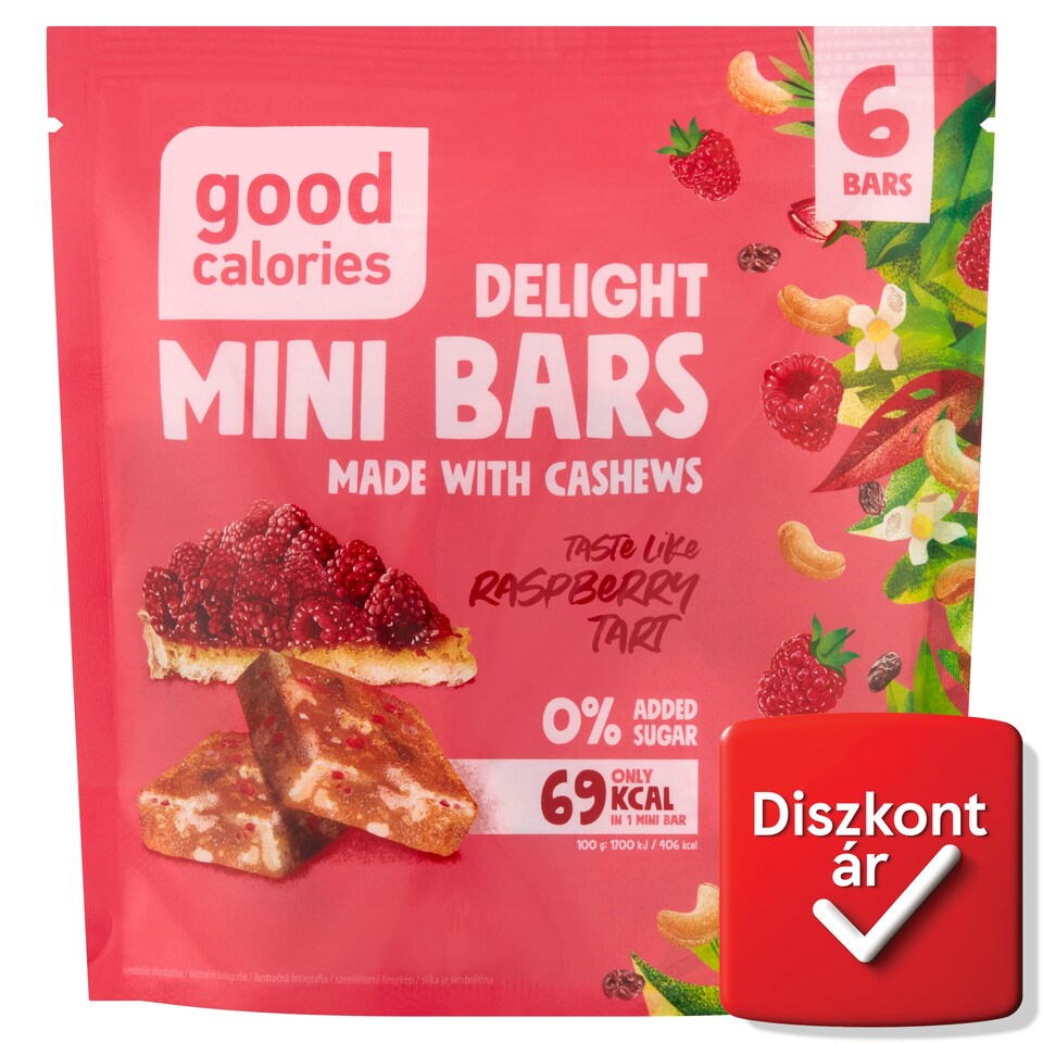 Good Calories mini szeletek magvakkal és málnával 6 x 17 g (102 g)  1. kép