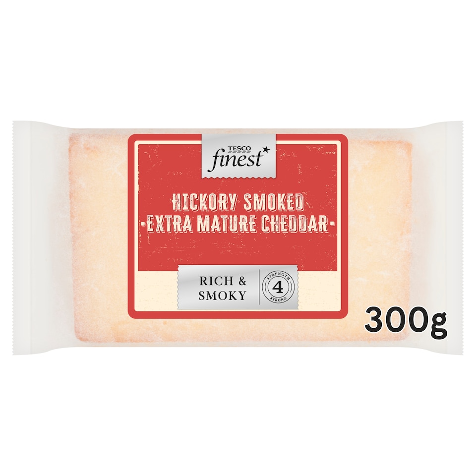 Tesco Finest Hickory Smoked Extra Mature Cheddar Cheese 300g