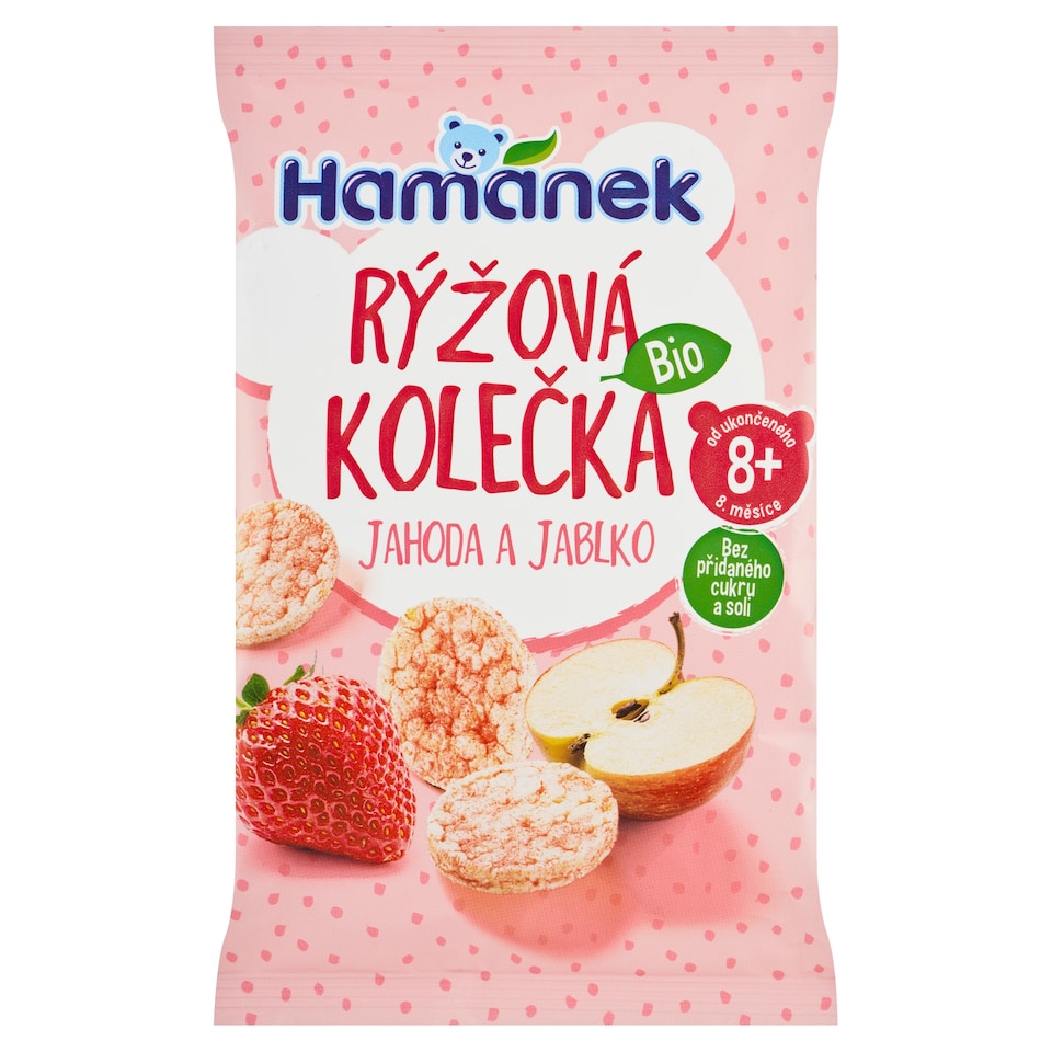 image 1 of Hamánek Rice Rolls Strawberry and Apple 35g