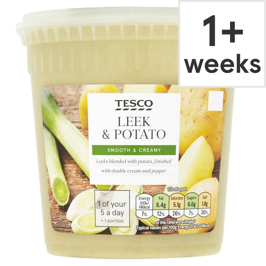 Tesco Leek & Potato Soup 600G Tesco Groceries