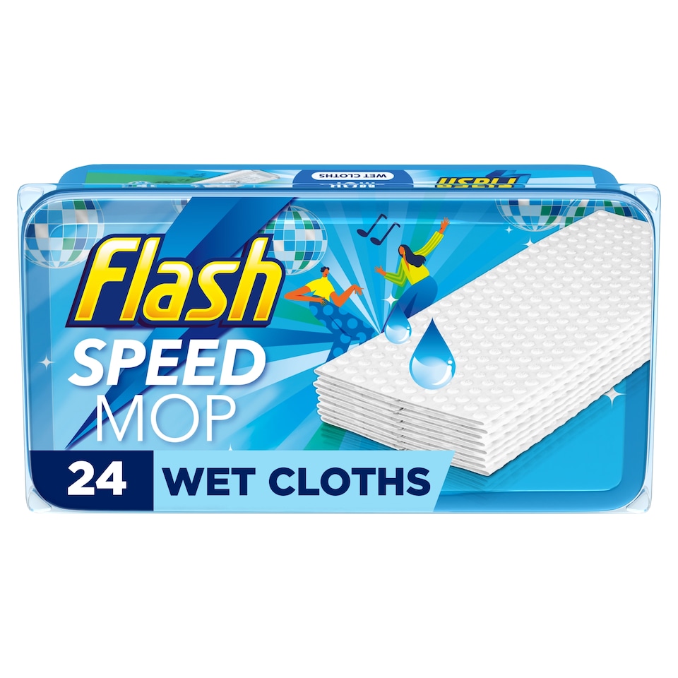 Flash Speed Mop Wet Cloths Dance Away The Dirt 24 Wet Cloths