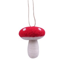 TESCO WOOLEN TOADSTOOL HANGING DECORATION