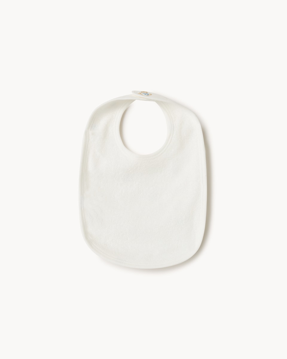 image 1 of F&F Baby 3-Pack Pure Cotton Bear Print Bibs in Blue