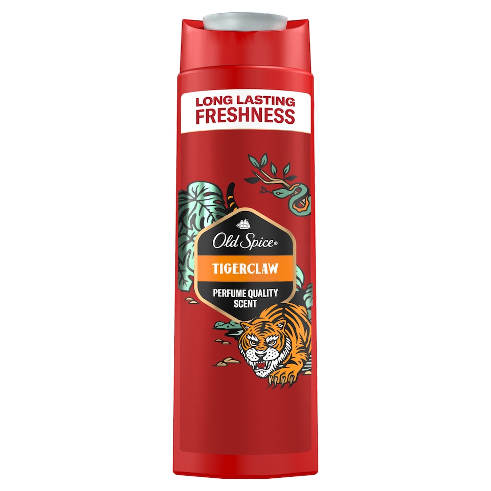 Old Spice Tigerclaw Men’s 3-in-1 Wash, Shower Gel & Shampoo 400ml