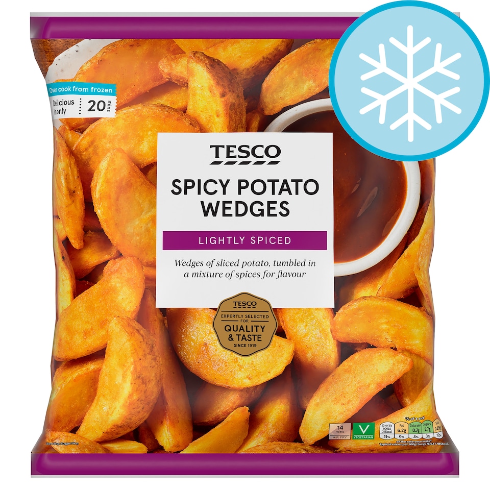 Tesco Spicy Potato Wedges 750G