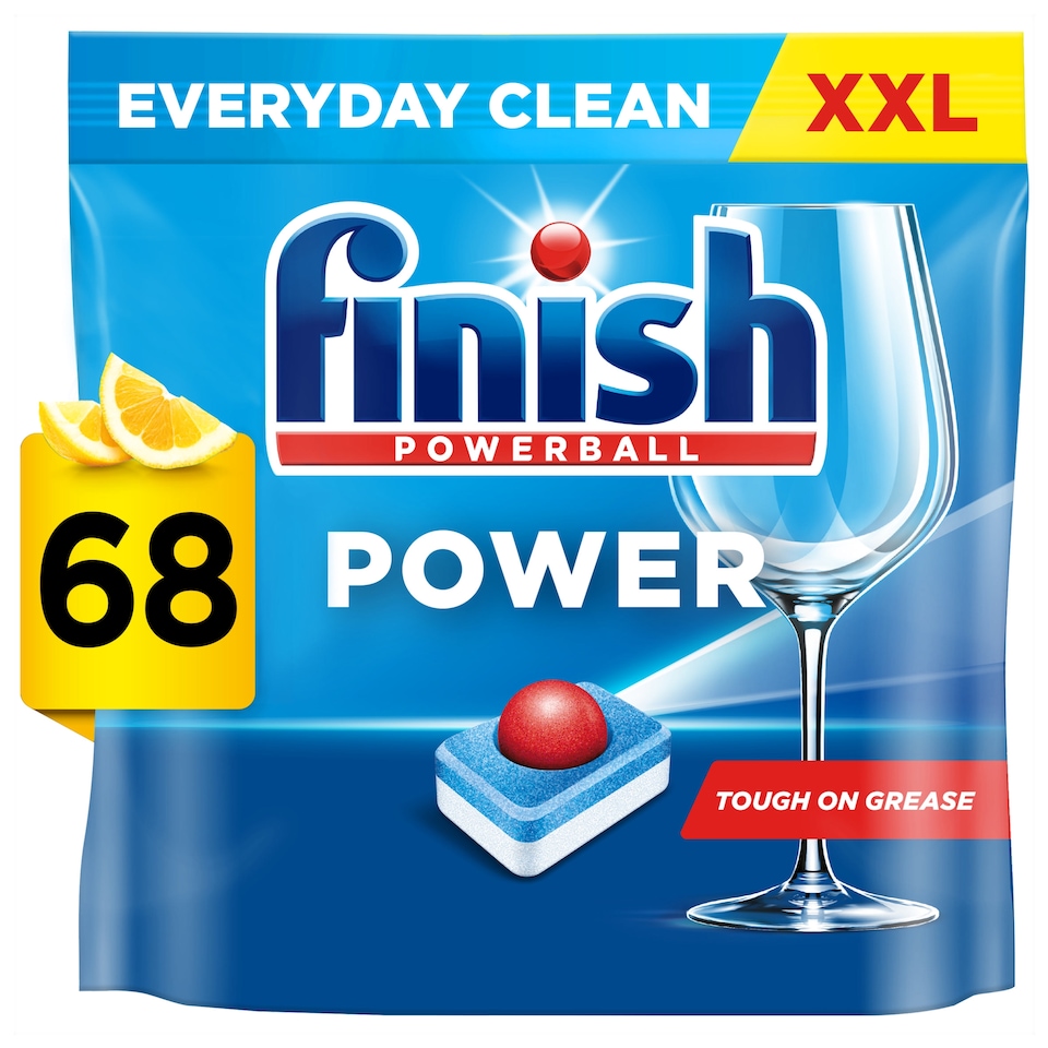 image 1 of Finish Power All In One Lemon 68s Dishwasher Tablets 1.088kg