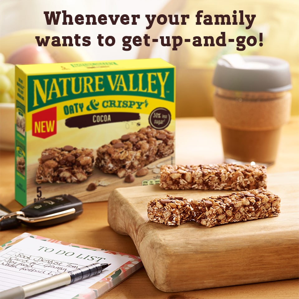 image 1 of Nature Valley Cereal Bar Oaty & Crispy Cocoa 5X23g