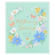 Tesco Mother's Day Card On Mothering Sunday With Lots Of Love