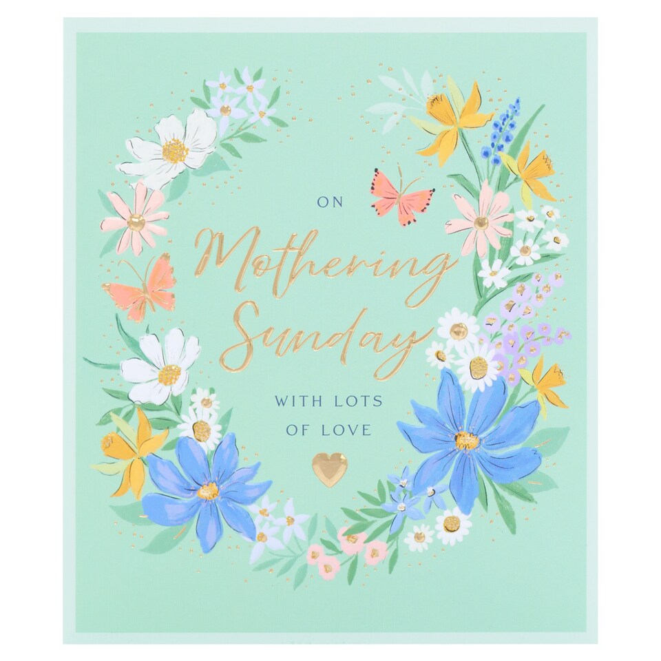 Tesco Mother's Day Card On Mothering Sunday With Lots Of Love