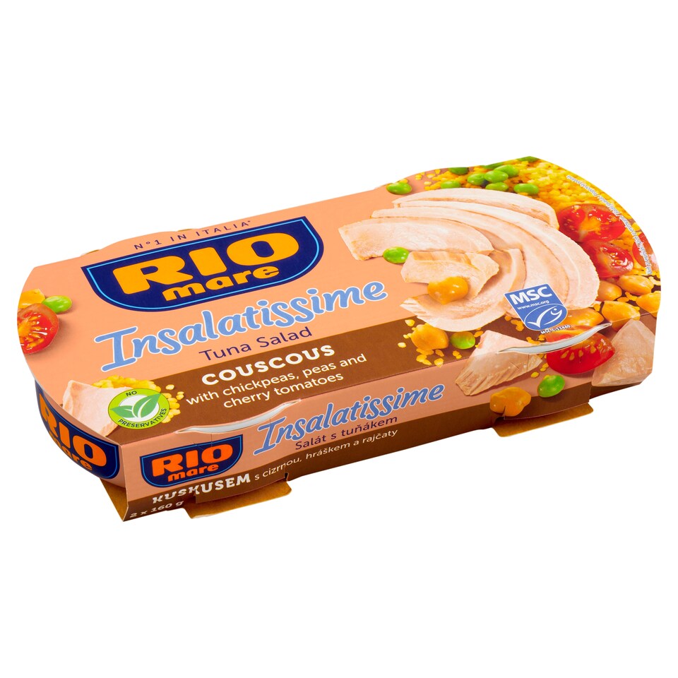 image 1 of Rio Mare Insalatissime Tuna Salad Couscous with Chickpeas, Peas and Cherry Tomatoes 2 x 160 g