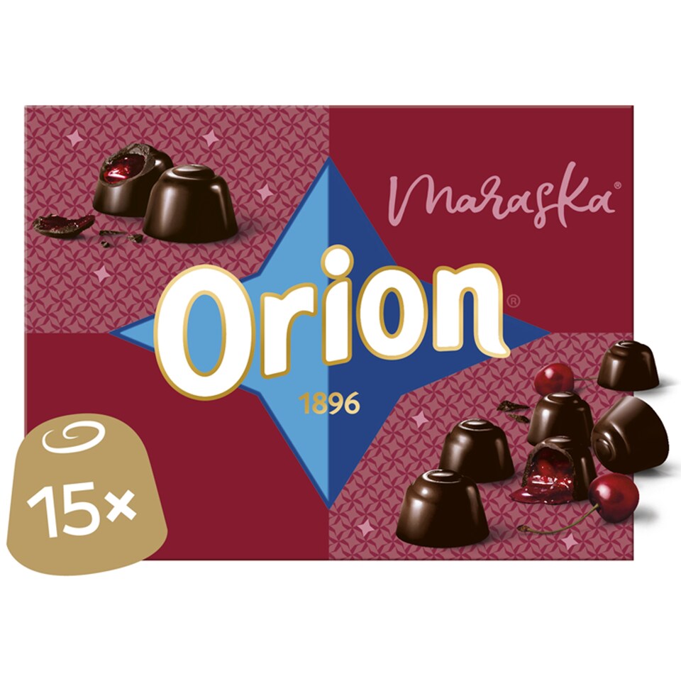ORION Maraska pralinky z hořké čokolády s višňovou náplní 158g