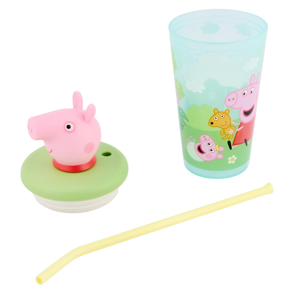 image 1 of Peppa Pig 3D Head Water Bottle Tumbler 444ml