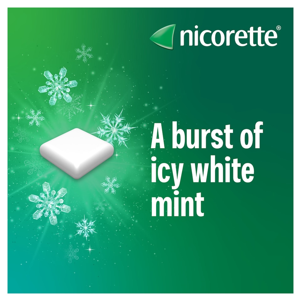 image 1 of Nicorette Stop Smoking Aid 4mg Nicotine Gum - Icy White 105s