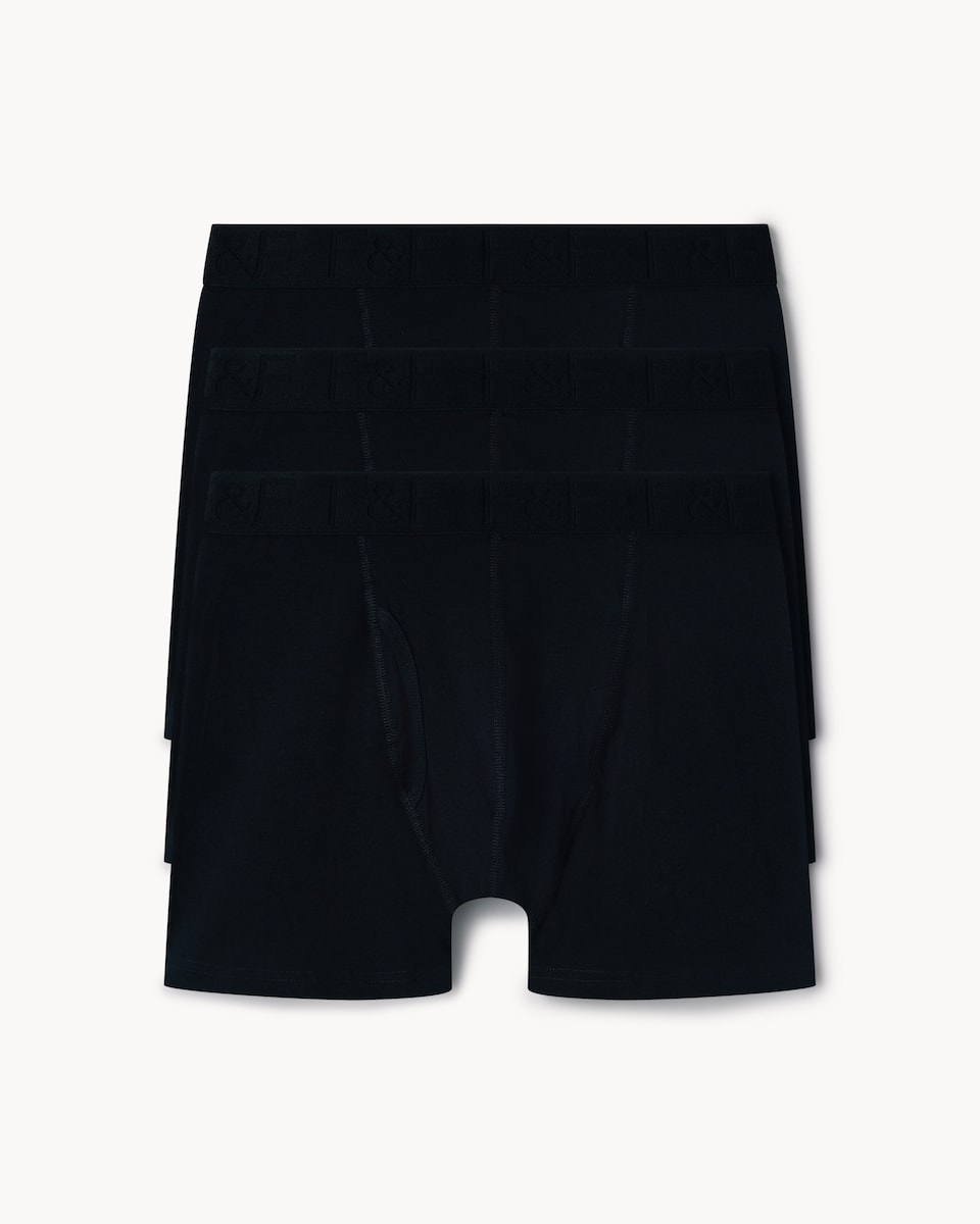 F&F 3-Pack Cotton Rich Trunks in Black