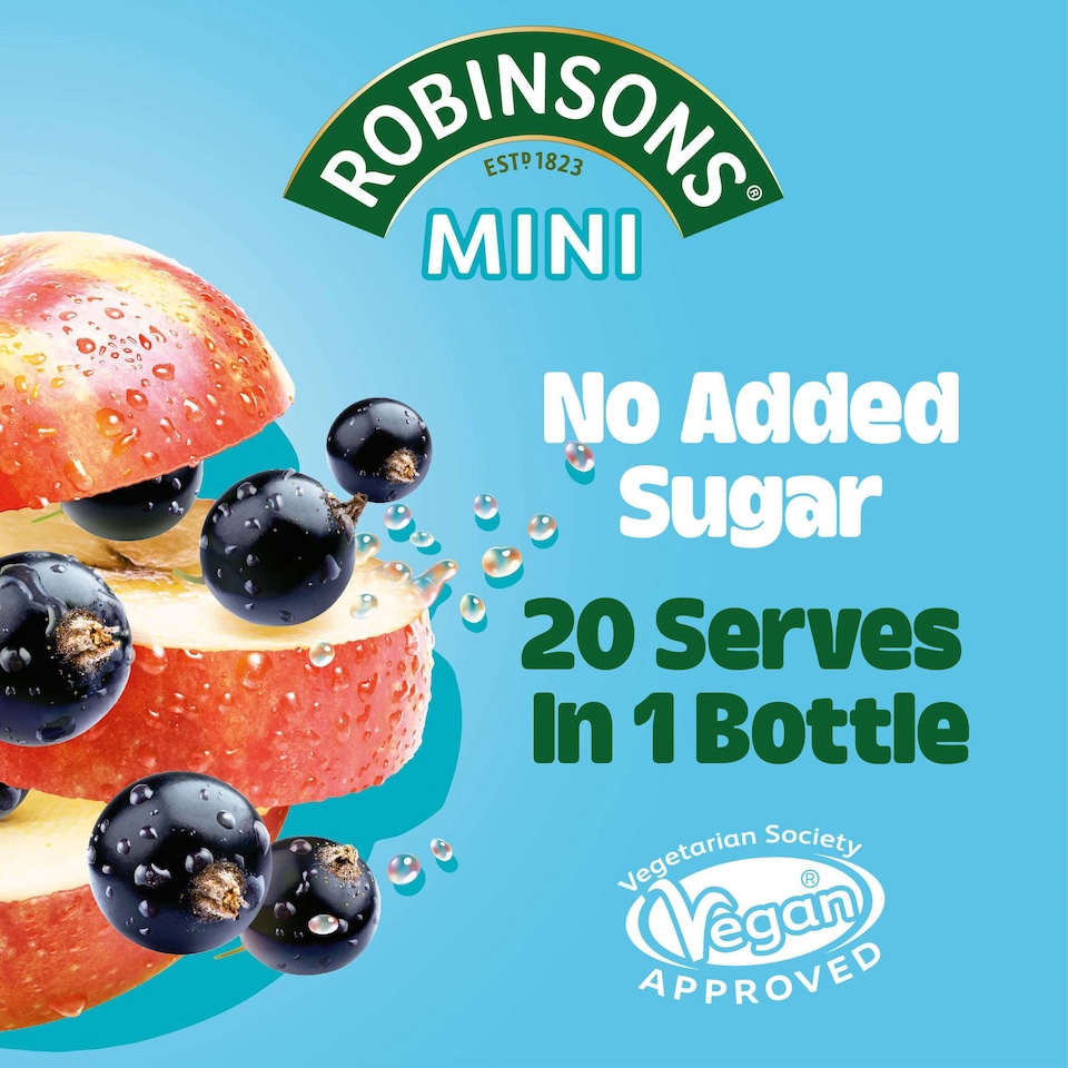 image 1 of Robinsons Mini Apple & Blackcurrant On-The-Go Squash 66ml