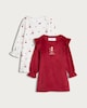 image 4 of F&F 2-Pack Frill Cuff Pyjama Dresses in Multi