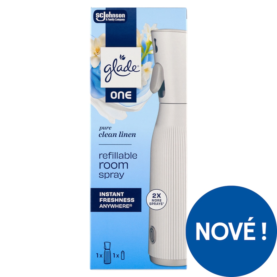 Obrázek 1 pro produkt Glade One Pure Clean Linen opakovaně použitelný osvěžovač vzduchu 10ml