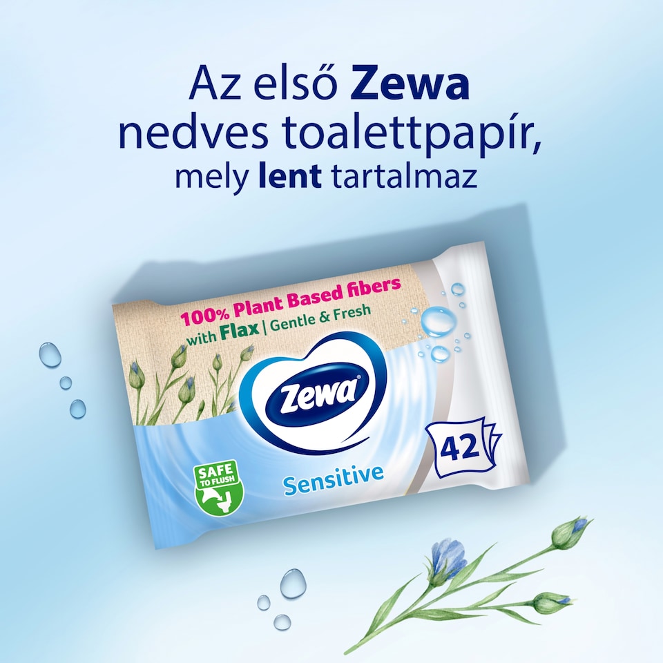 Zewa Sensitive nedves toalettpapír 42 db  1. kép