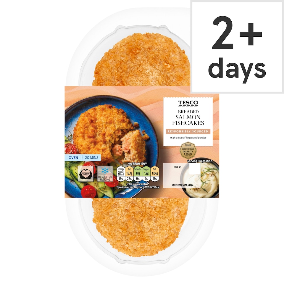 Tesco Breaded Salmon Fishcakes 270G