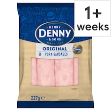 Denny 8 Thin Pork Sausages 227G