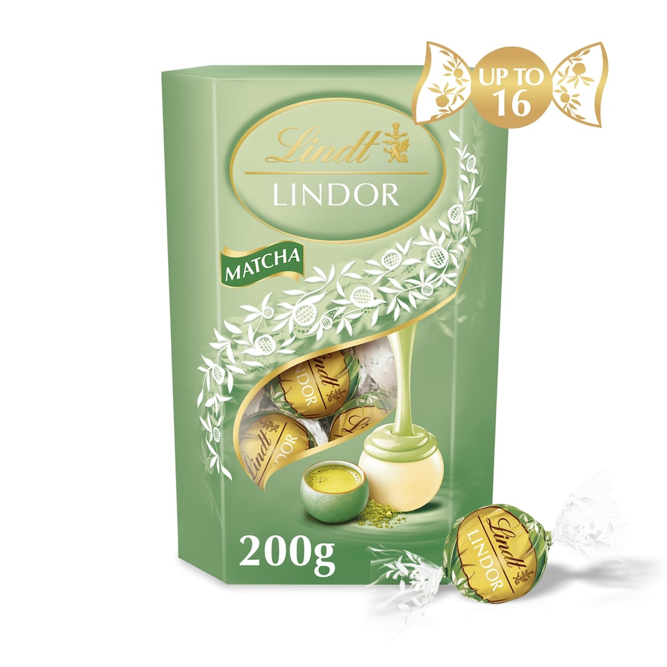image 1 of LINDOR Lindt Matcha White Chocolate Truffle Box 200g