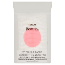 Tesco Beauty Double Faced Round Cotton Wool Pads 35