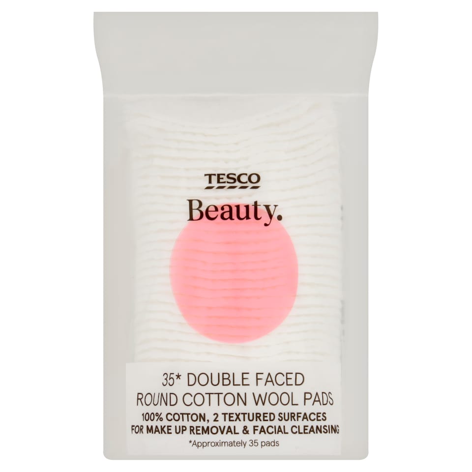 Tesco Beauty Double Faced Round Cotton Wool Pads 35