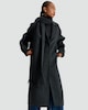 image 3 of F&F Wool Blend Fringed Scarf Formal Coat in Grey