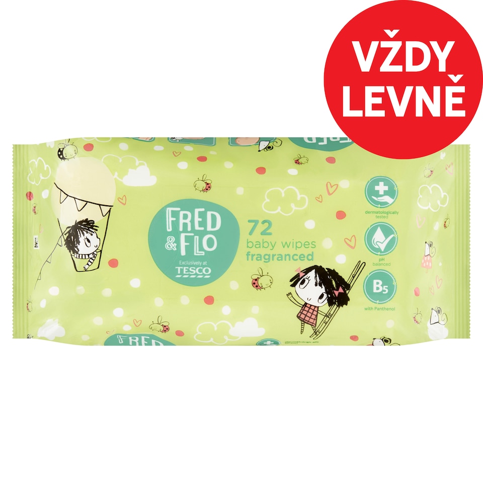image 1 of Fred & Flo Baby Wet Wipes Perfumed 72 pcs