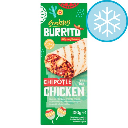 Snacksters Chipotle Chicken Burrito 210G Tesco Groceries