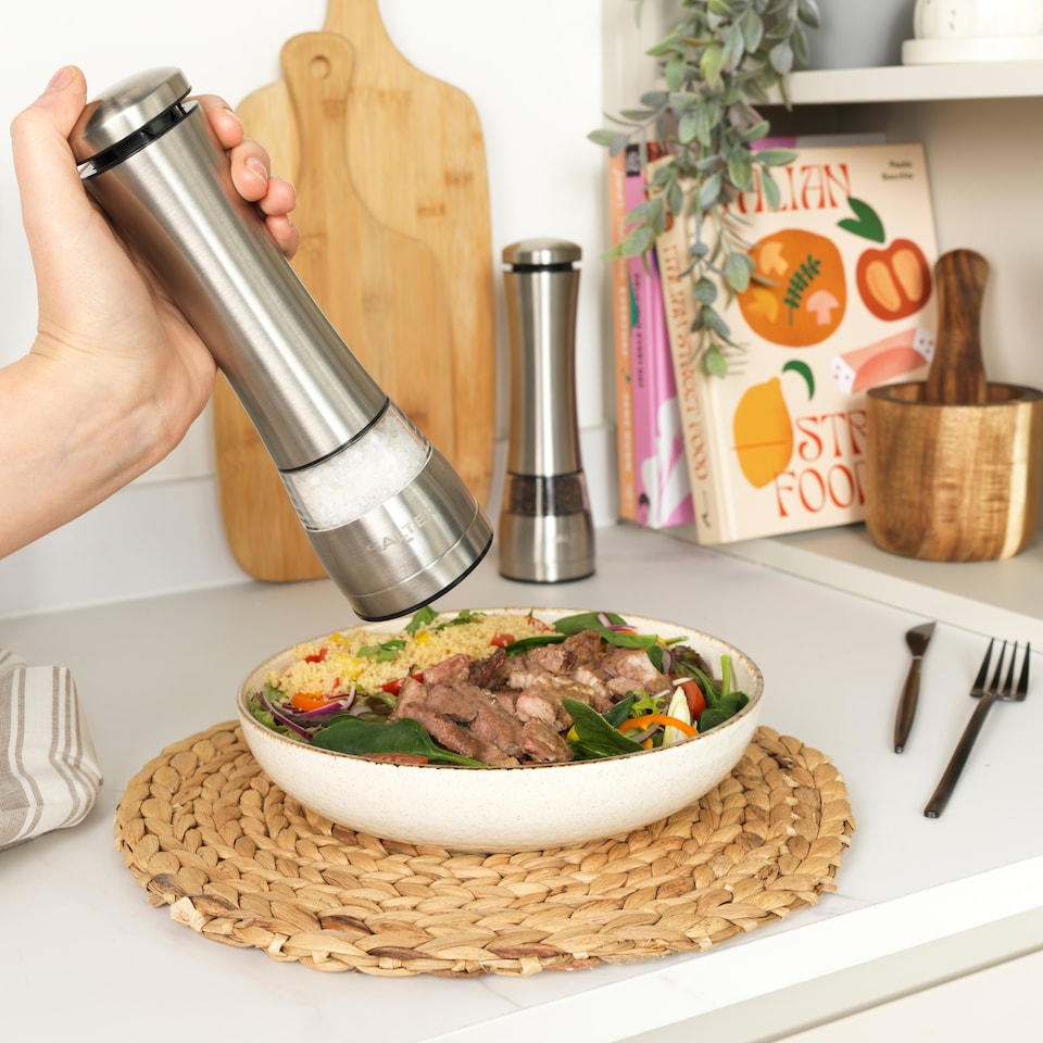 image 1 of Salter Electric Salt & Pepper Grinder Set 2 Pk