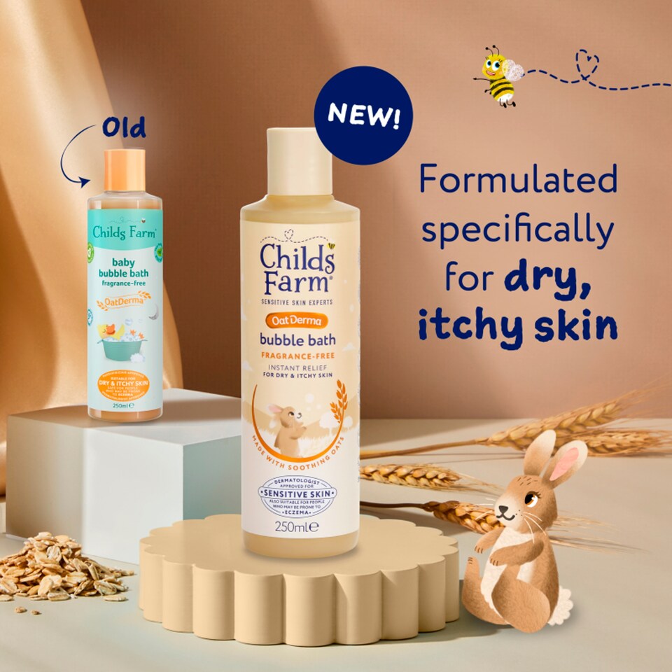 image 1 of Childs Farm OatDerma Bubble Bath Fragrance-Free 250ml