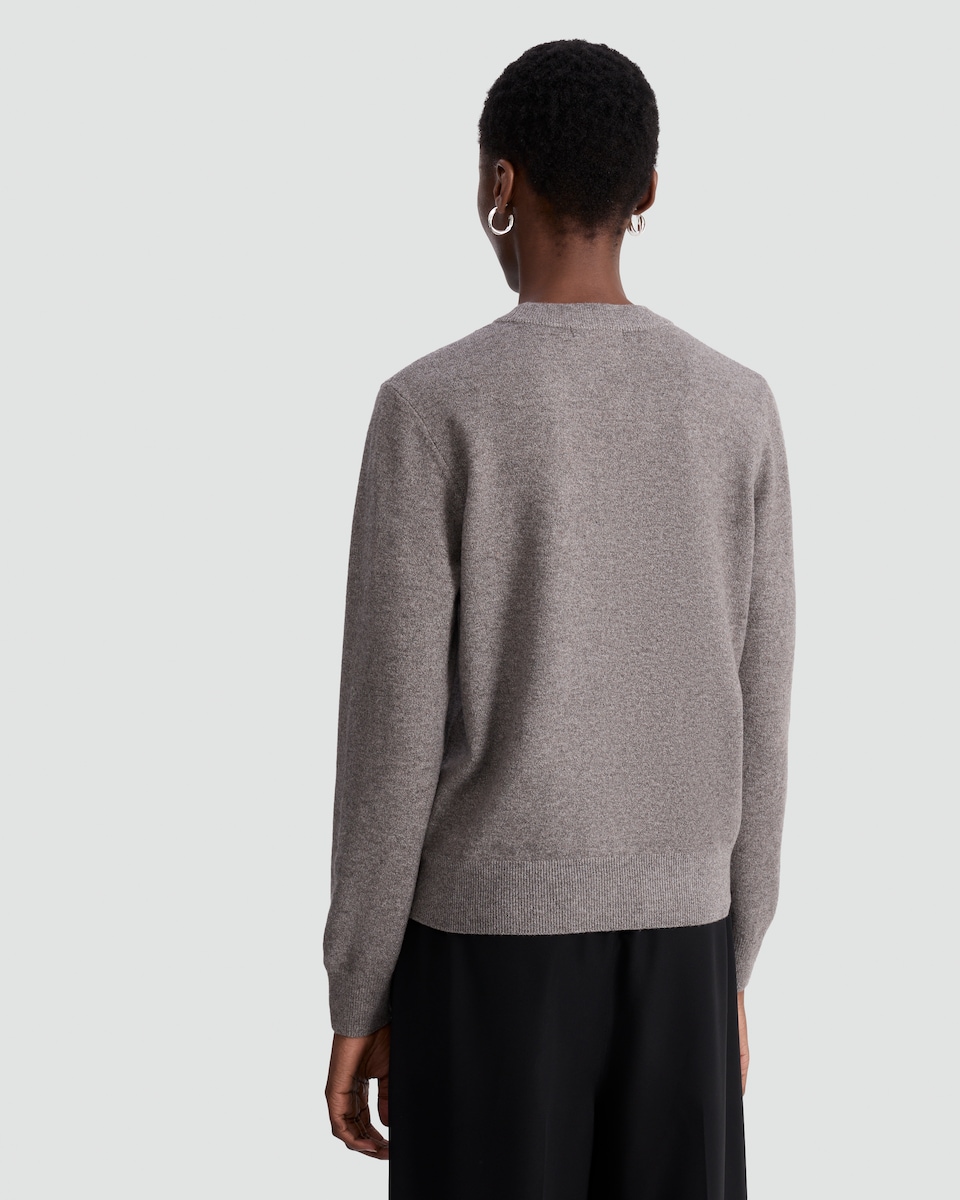 image 1 of F&F Knitted Crew Neck Knit Jumper with Wool in Mink