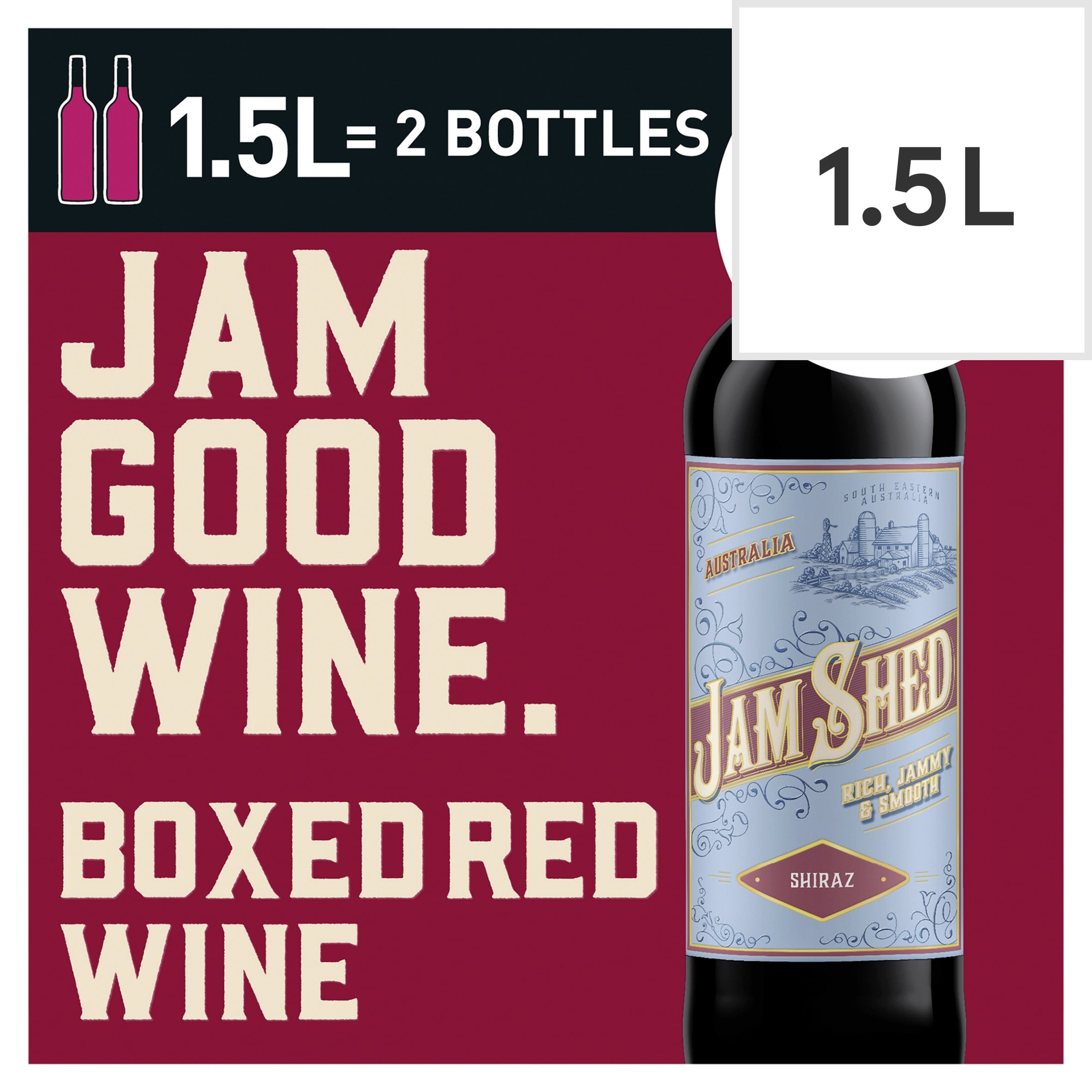 Jam Shed Shiraz Boxed Red Wine 1.5L