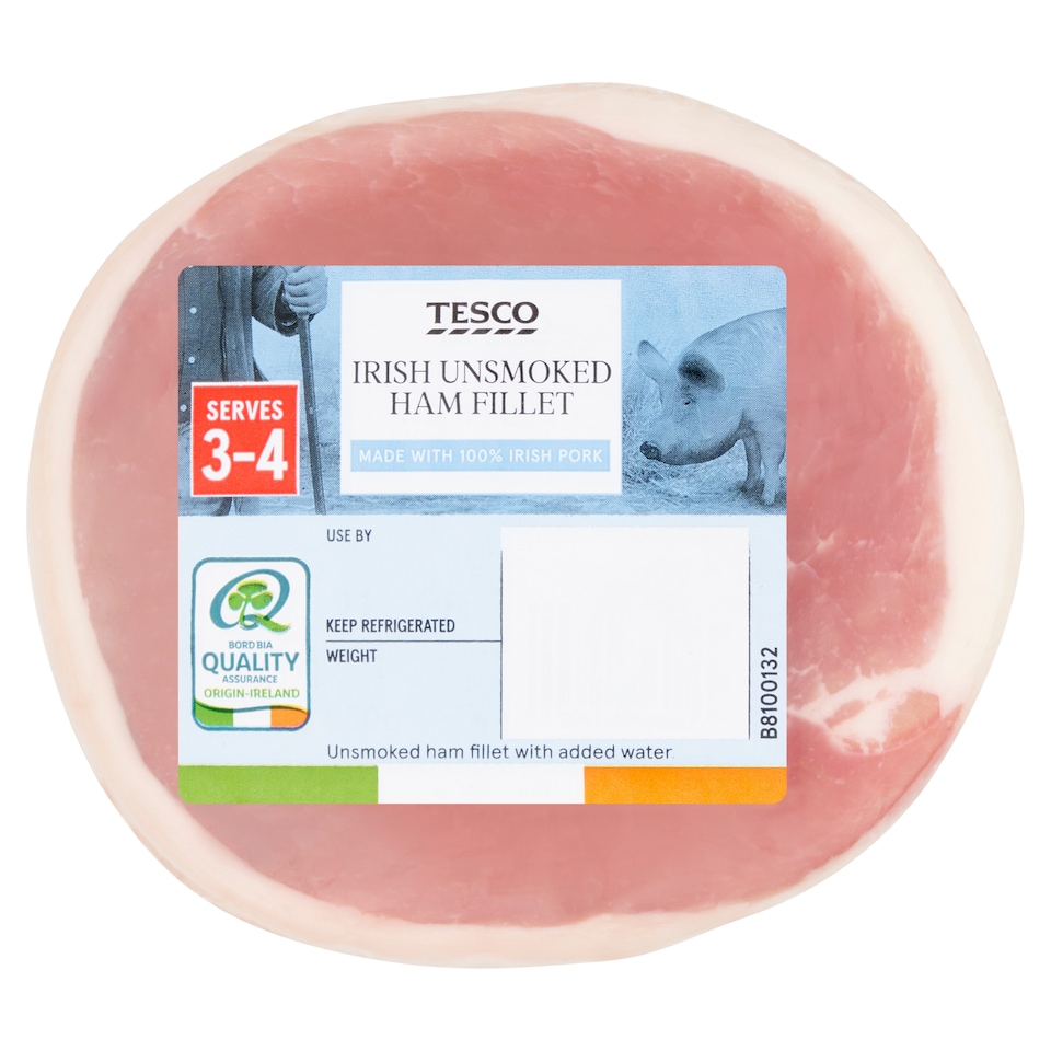 Tesco Irish Unsmoked Ham Fillet 650g