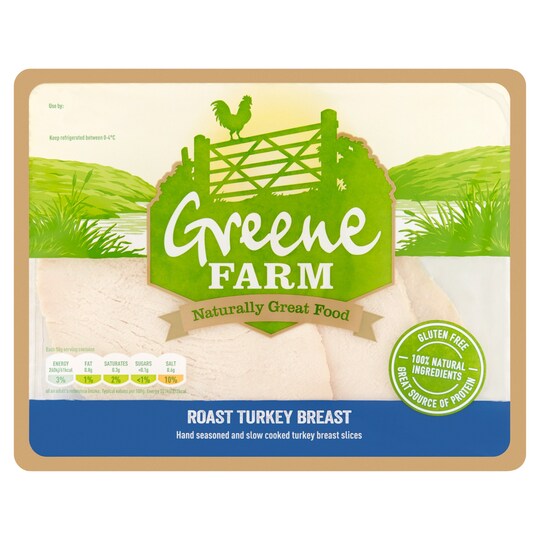 Green Farm Roast Turkey Breast Slices 120G Tesco Groceries