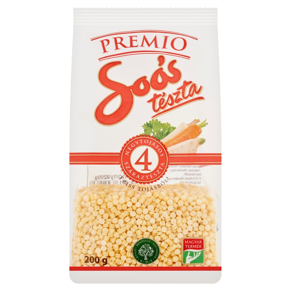 Soós Premio gépi tarhonya négytojásos száraztészta 200 g