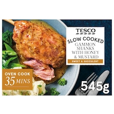 Tesco Slow Cooked Gammon Shanks Honey And Mustard 545G