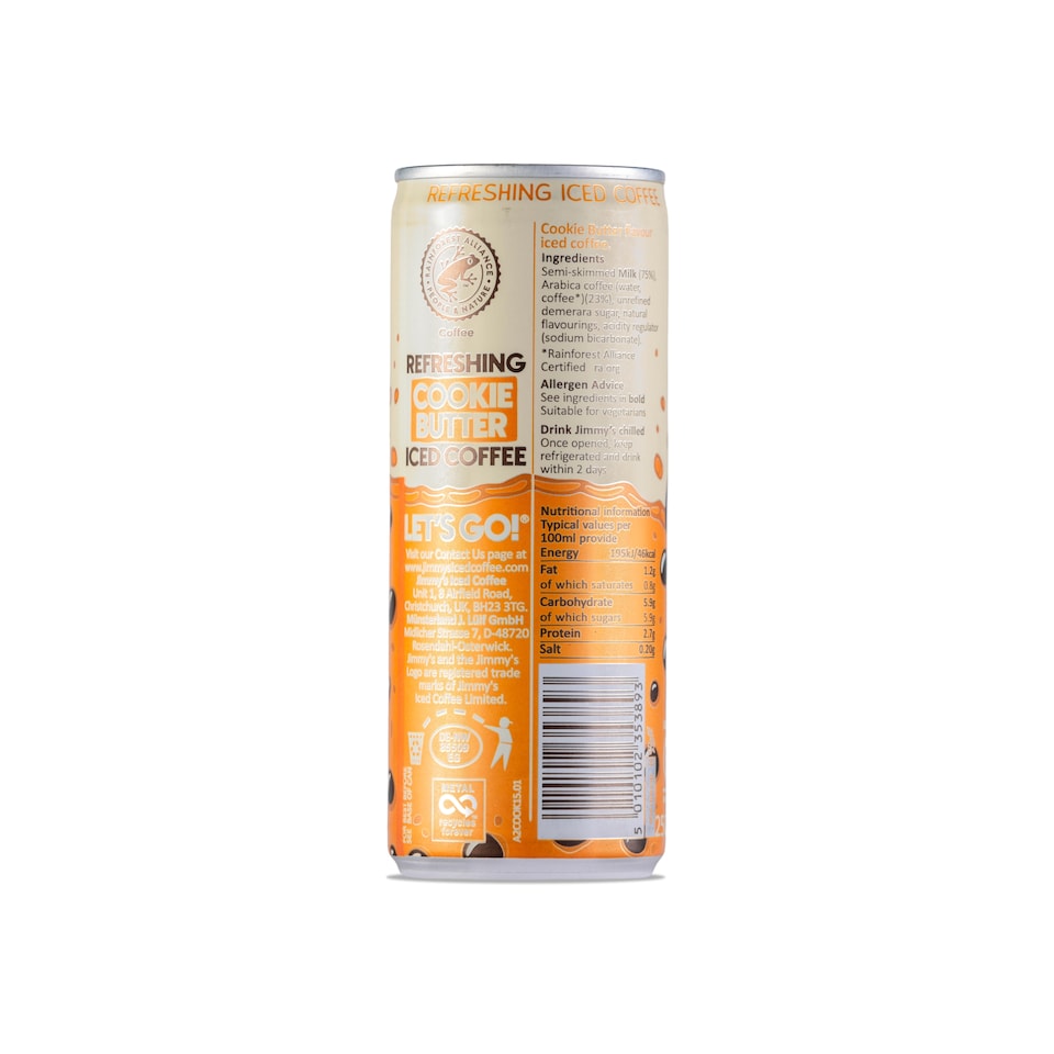 image 1 of Jimmy's Iced Coffee Limited Edition Cookie Butter 250ml