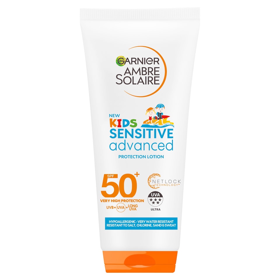 image 1 of Garnier Ambre Solaire Kids Sensitive Advanced Protection Lotion Spf 50 200Ml