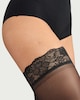 image 3 of F&F Lace Top 20 Denier Hold Ups in Black