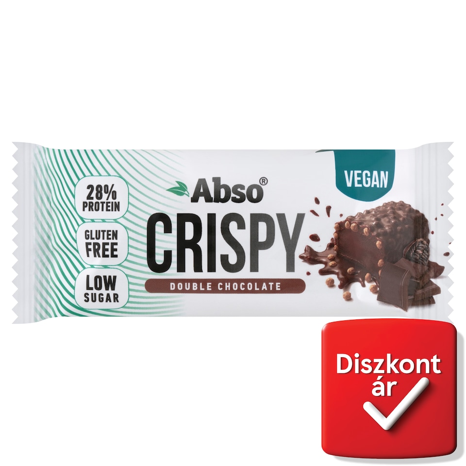 Abso Crispy dupla csokoládé fehérje szelet 50 g  1. kép