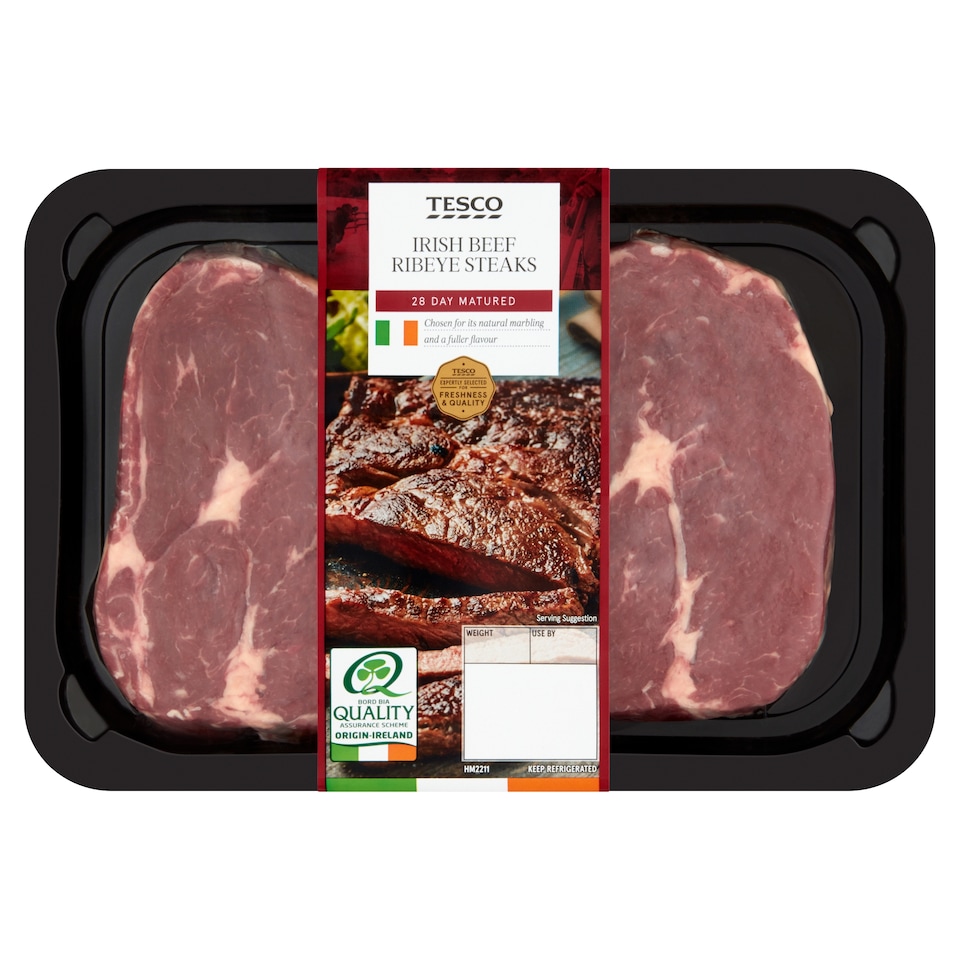Tesco Irish Ribeye Steak 454G