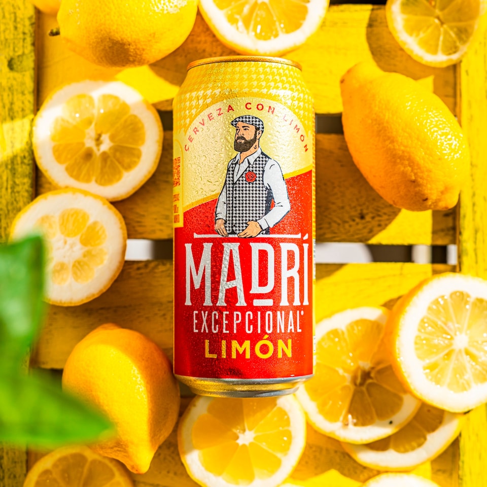 image 1 of Madri Excepcional Limon Beer 4 x 440ml