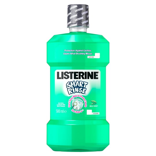 Listerine Rinse Mint Mouthwash 500Ml Tesco Groceries
